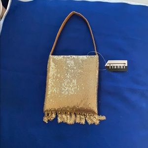 Vintage Gold Mesh bag- new